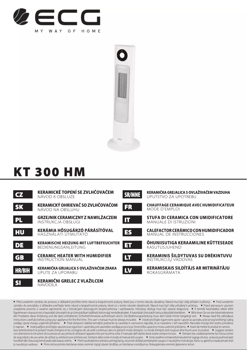 Page 1 de la notice Manuel utilisateur ECG KT 300 HM