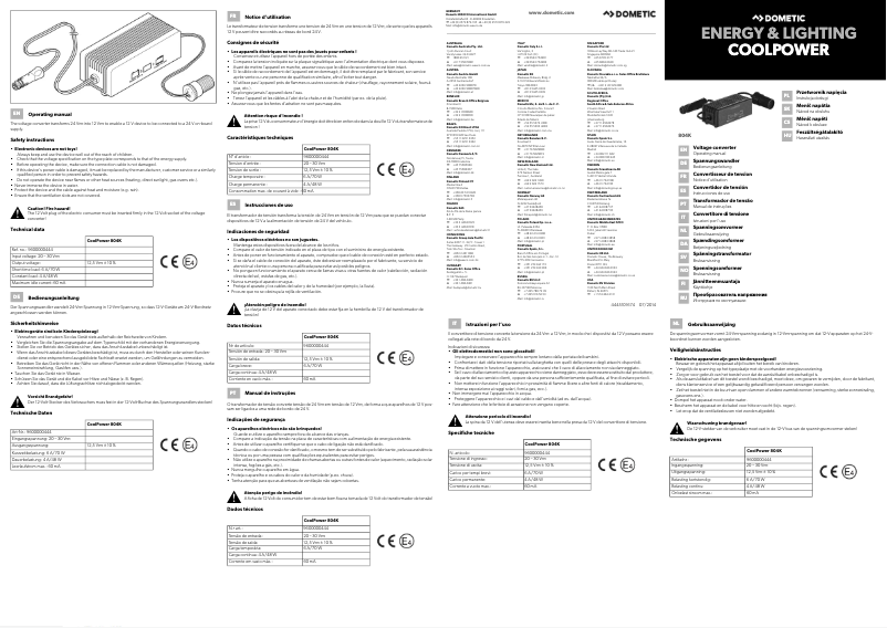 Page n°1 - Manuel utilisateur Mobicool Y24