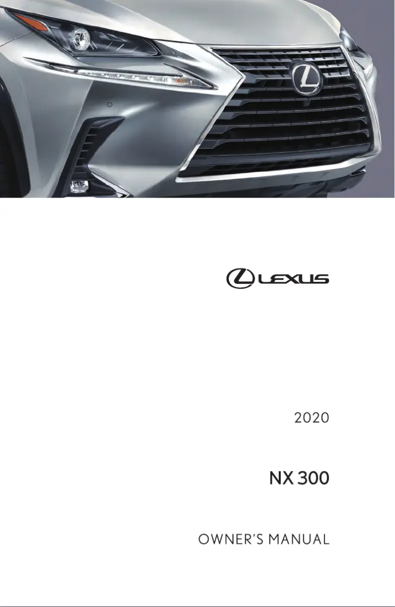 Page 1 de la notice Manuel utilisateur Lexus NX 300 (2020)