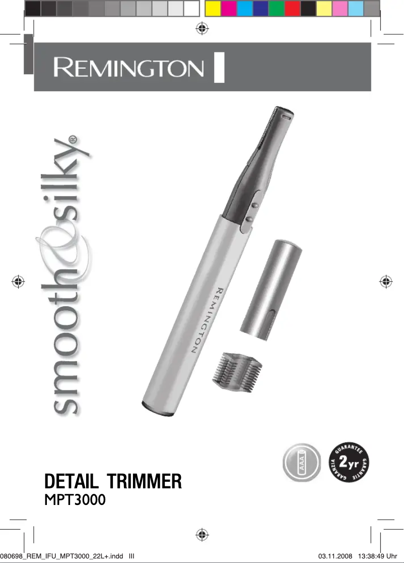 Image de la première page du manuel de l'appareil MPT3000