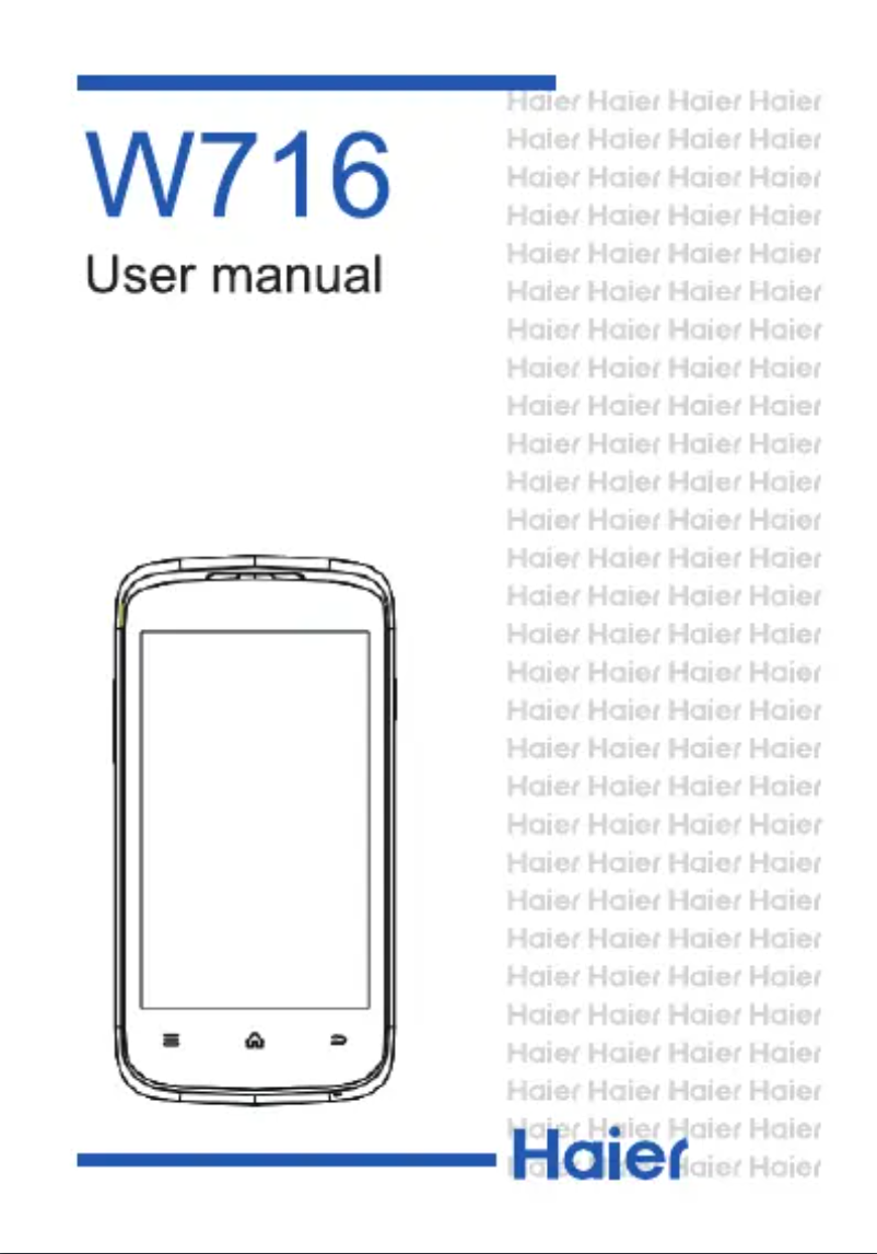 Page n°1 - Manuel utilisateur Haier W716
