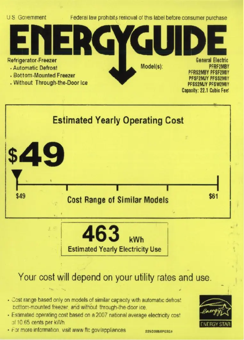 Image de la première page du manuel de l'appareil PFSF2MIYBB