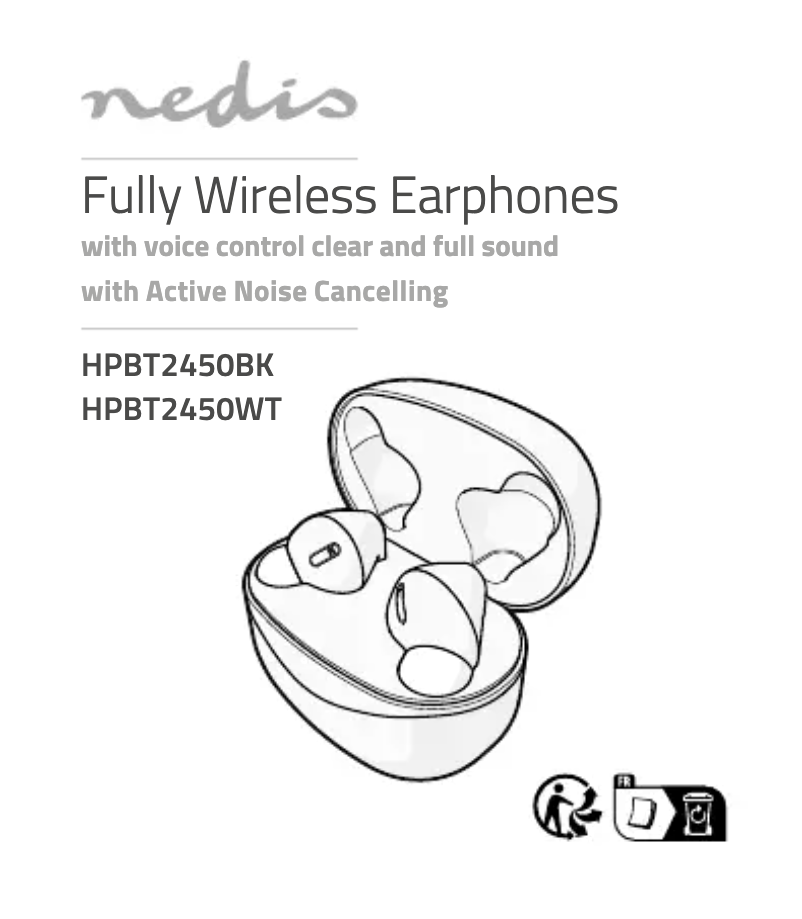 Page n°1 - Manuel utilisateur Nedis HPBT2450BK