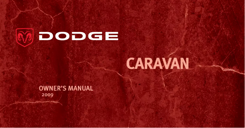 Página 1 del manual Manual de usuario Dodge Grand Caravan (2009)