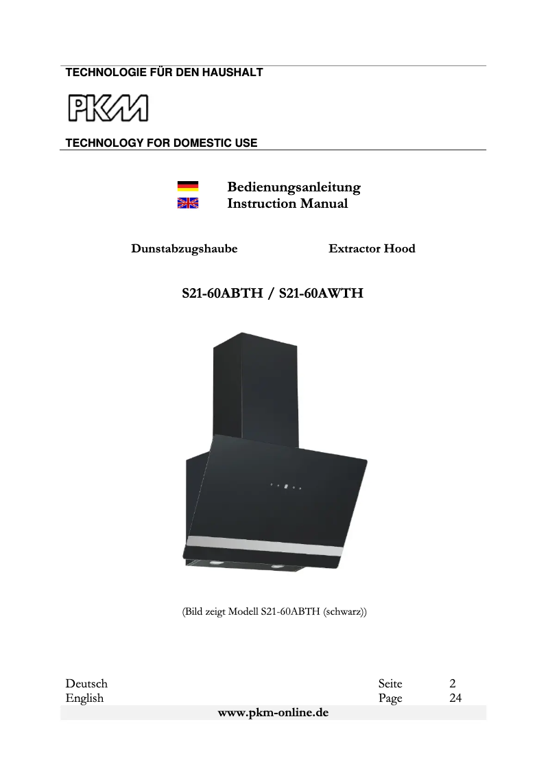 Imagen de la primera página del manual del dispositivo S21-60ABTH