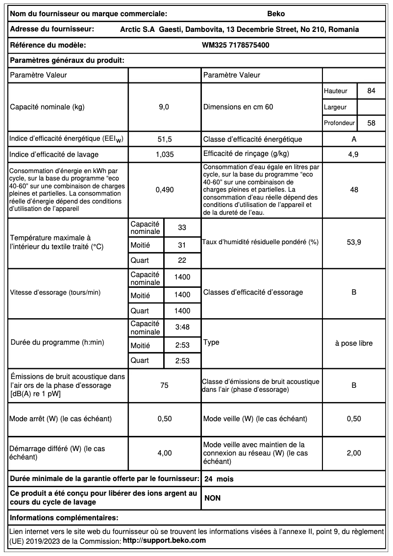 Image de la première page du manuel de l'appareil WM325