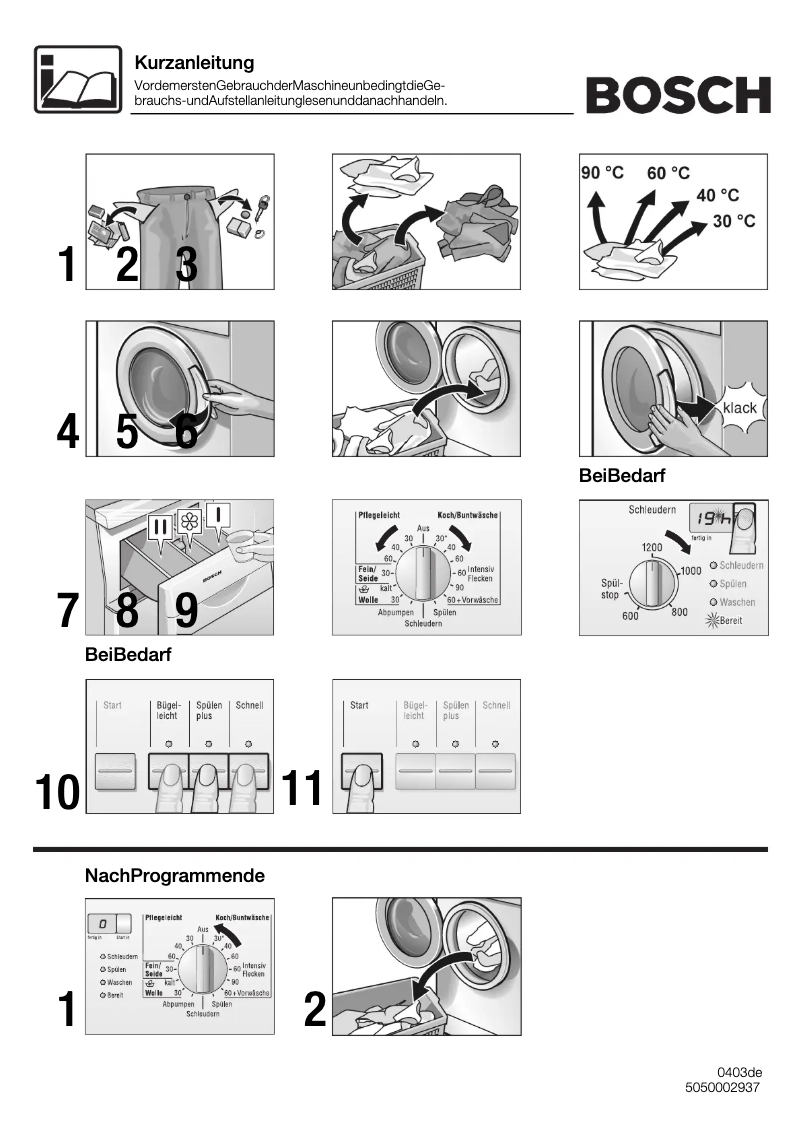 Page n°1 - Manuel utilisateur Bosch WFO2480