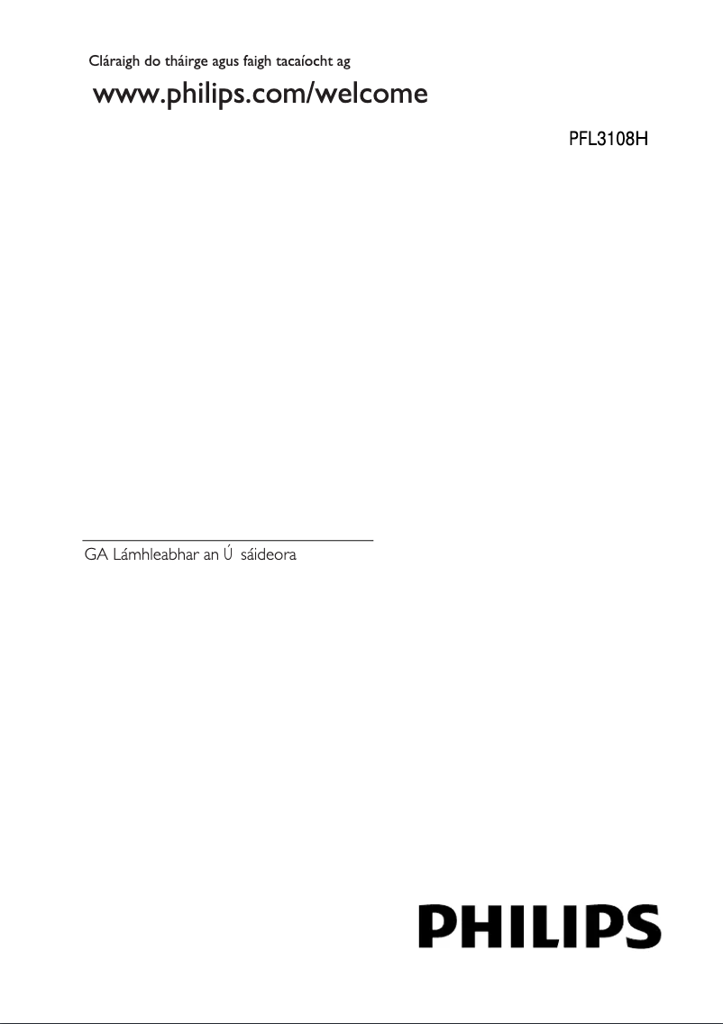 Imagen de la primera página del manual del dispositivo 22PFL3108H