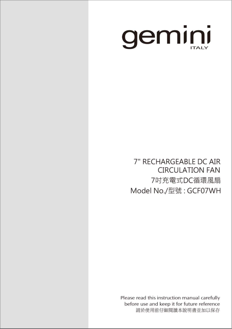 Página 1 del manual Manual de usuario Gemini GCF07WH