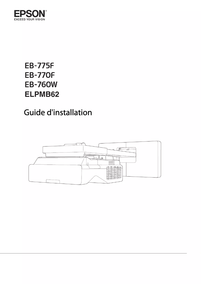 Page n°1 - Guide d'installation Epson EB-770F