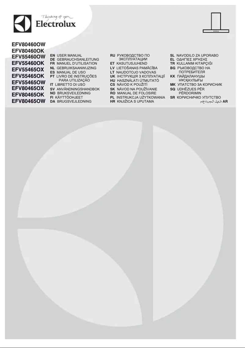 Page 1 de la notice Manuel utilisateur Electrolux EFV80465OX