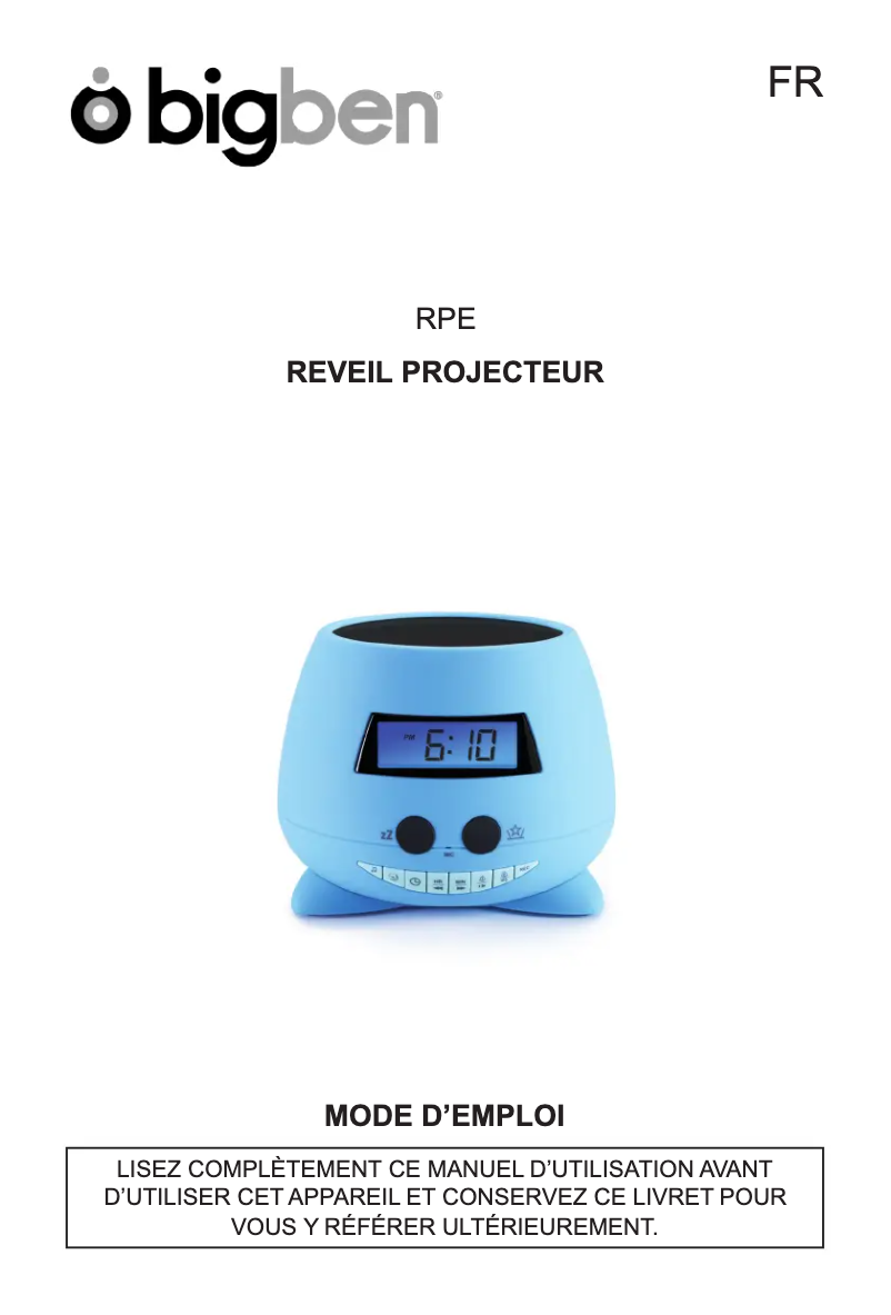 Page n°1 - Manuel utilisateur Bigben RPE02