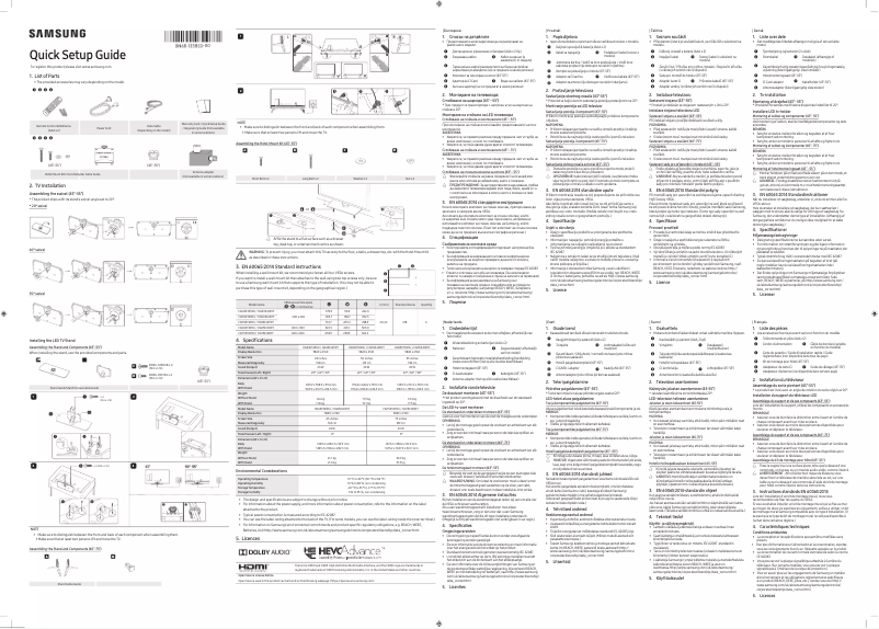 Page 1 de la notice Manuel utilisateur Samsung HG43EJ690YE