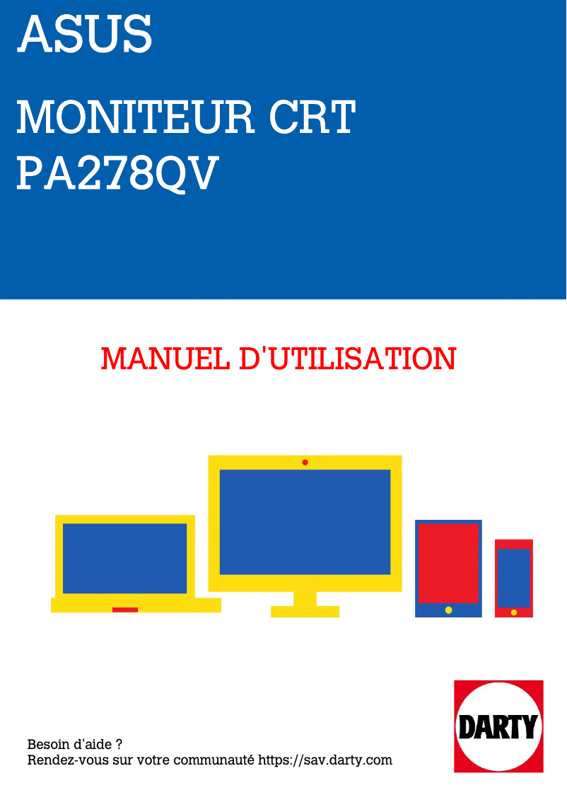 Image de la première page du manuel de l'appareil ProArt PA278QV