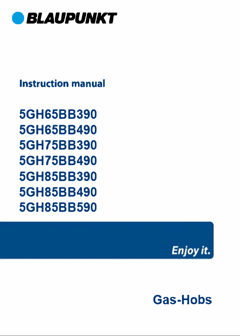 Page 1 de la notice Manuel utilisateur Blaupunkt 5GH75BB490