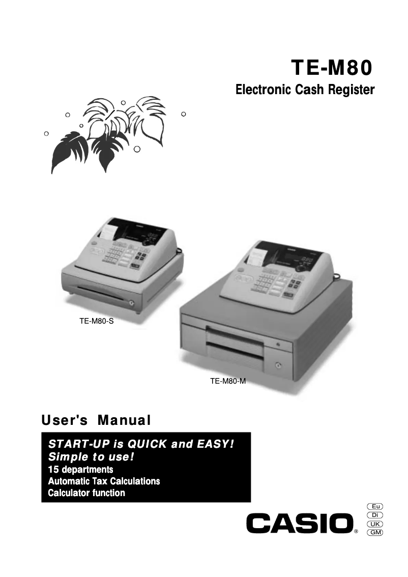 Image de la première page du manuel de l'appareil TE-M80-M