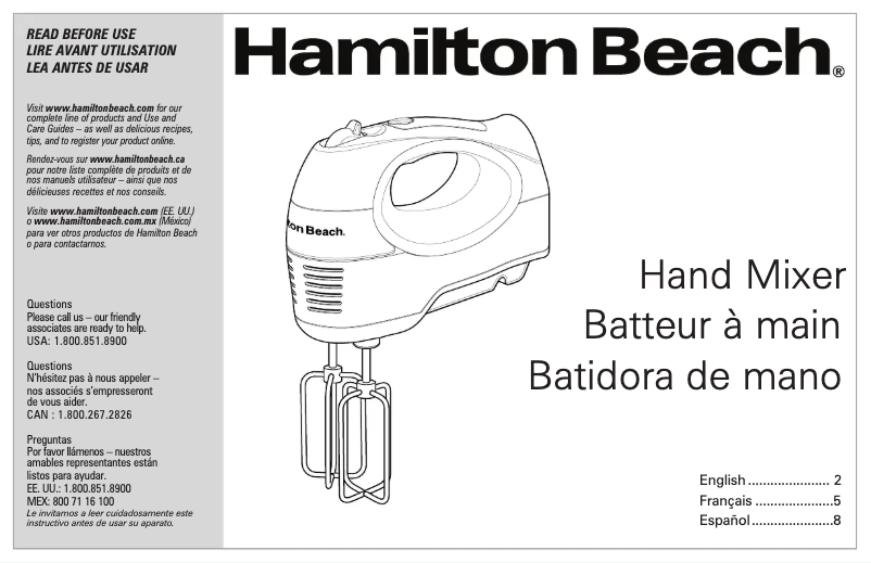 Page n°1 - Manuel utilisateur Hamilton Beach 62649