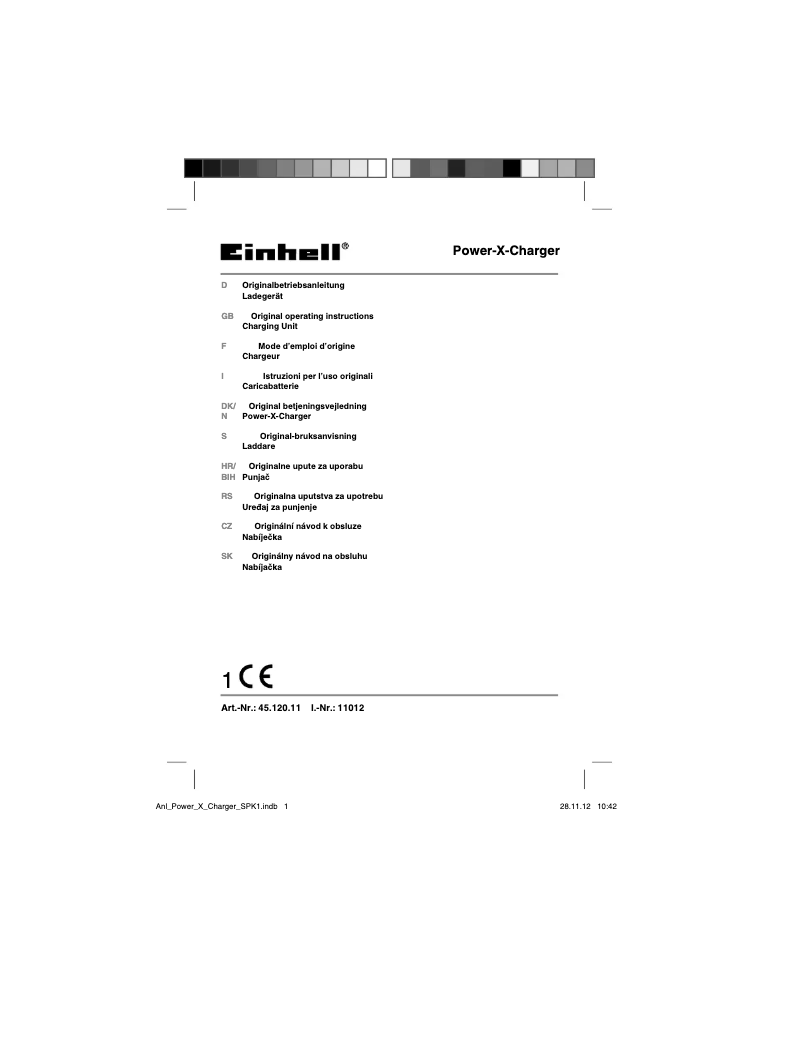 Image de la première page du manuel de l'appareil Power X-Charger 3A