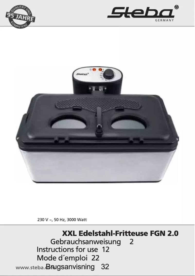 Page n°1 - Manuel utilisateur Steba FGN 2.0