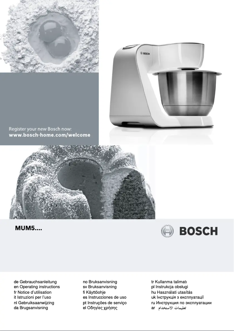 Page 1 de la notice Manuel utilisateur Bosch MUM52130