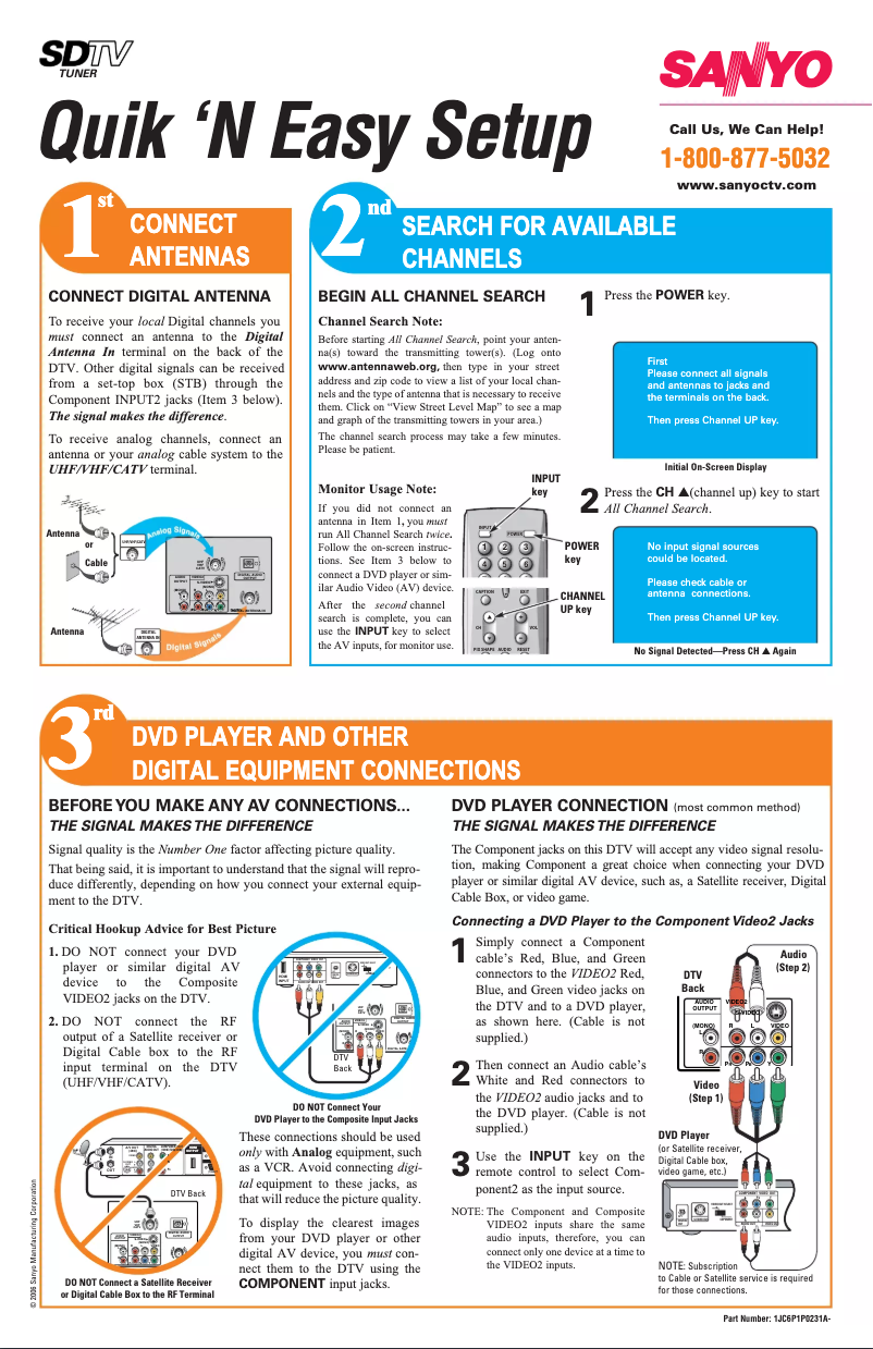 Page 1 de la notice Manuel utilisateur Sanyo HT32546
