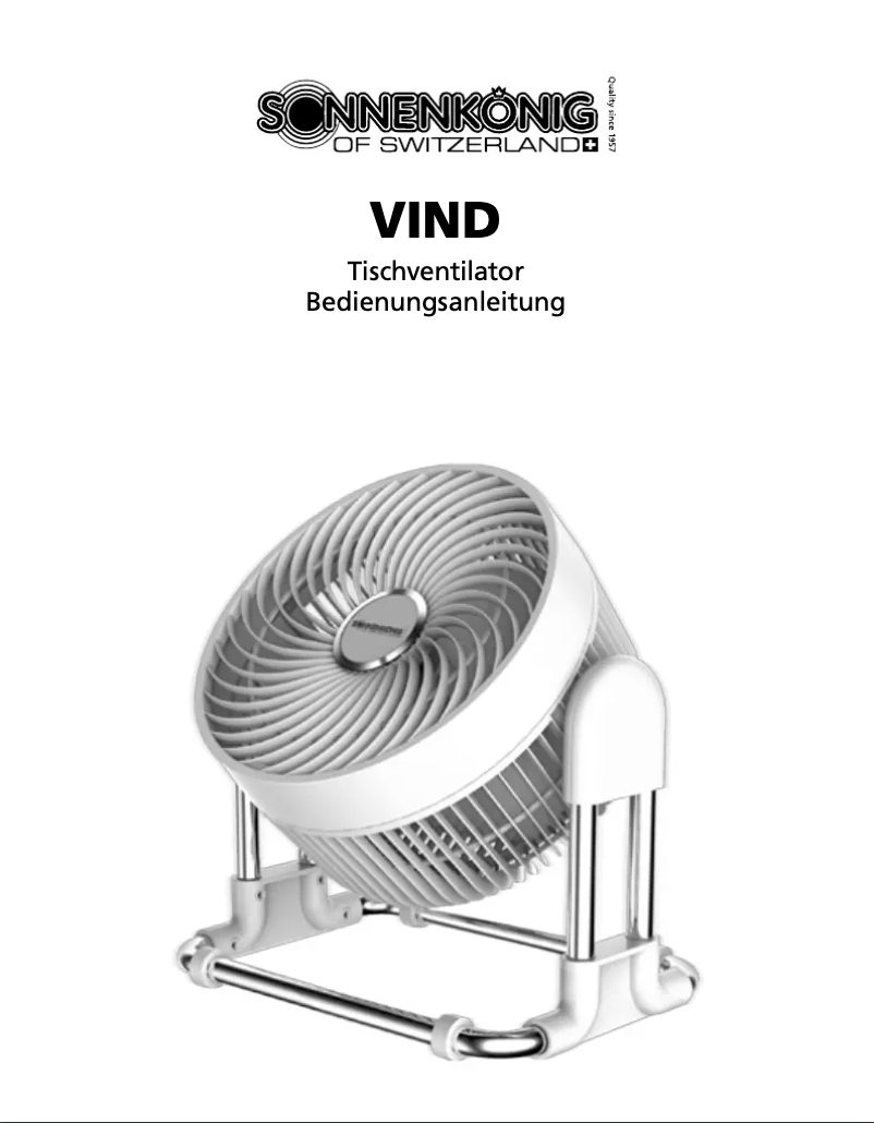 Image de la première page du manuel de l'appareil Vind