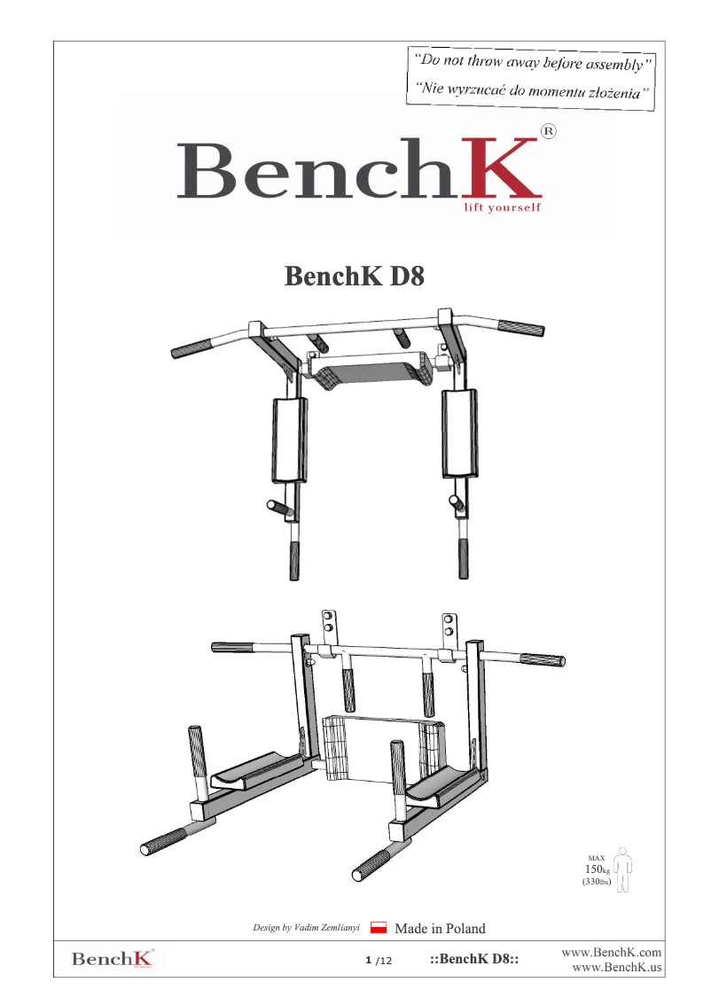Image de la première page du manuel de l'appareil D8