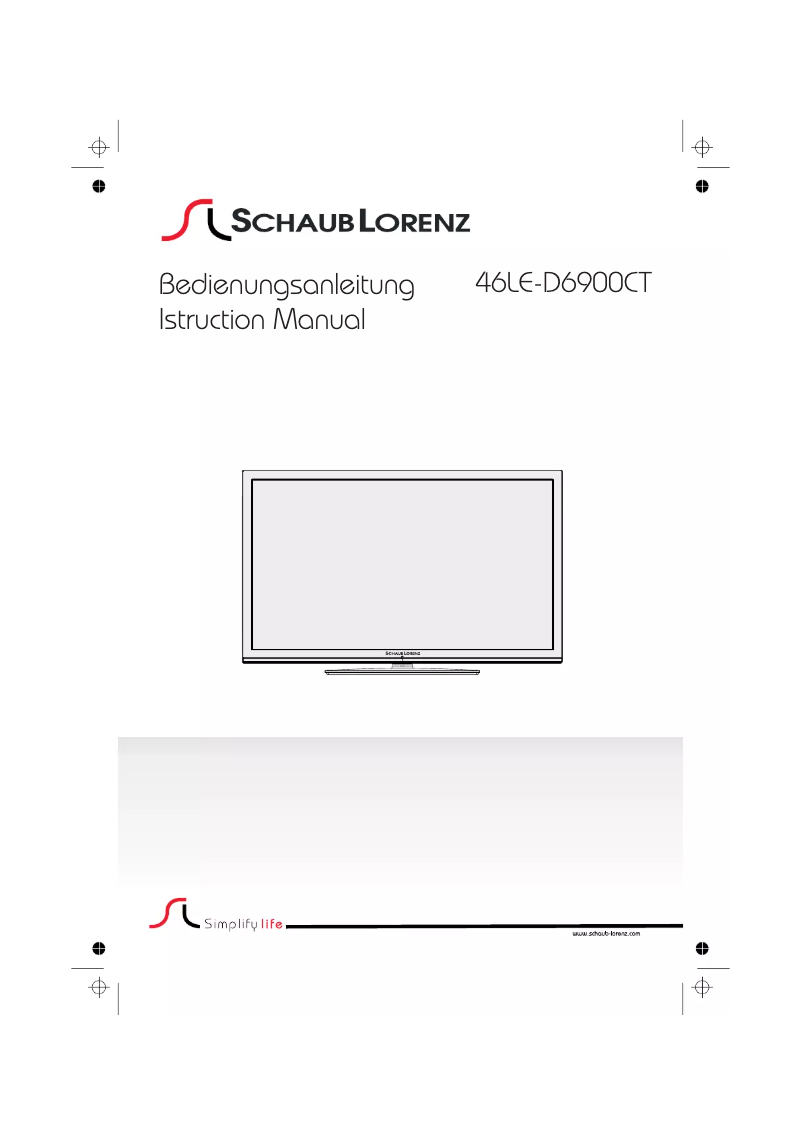 Image de la première page du manuel de l'appareil 46LE-D6900CT