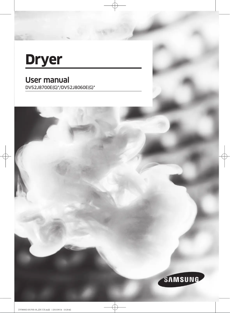 Page n°1 - Manuel utilisateur Samsung DV52J8700GP