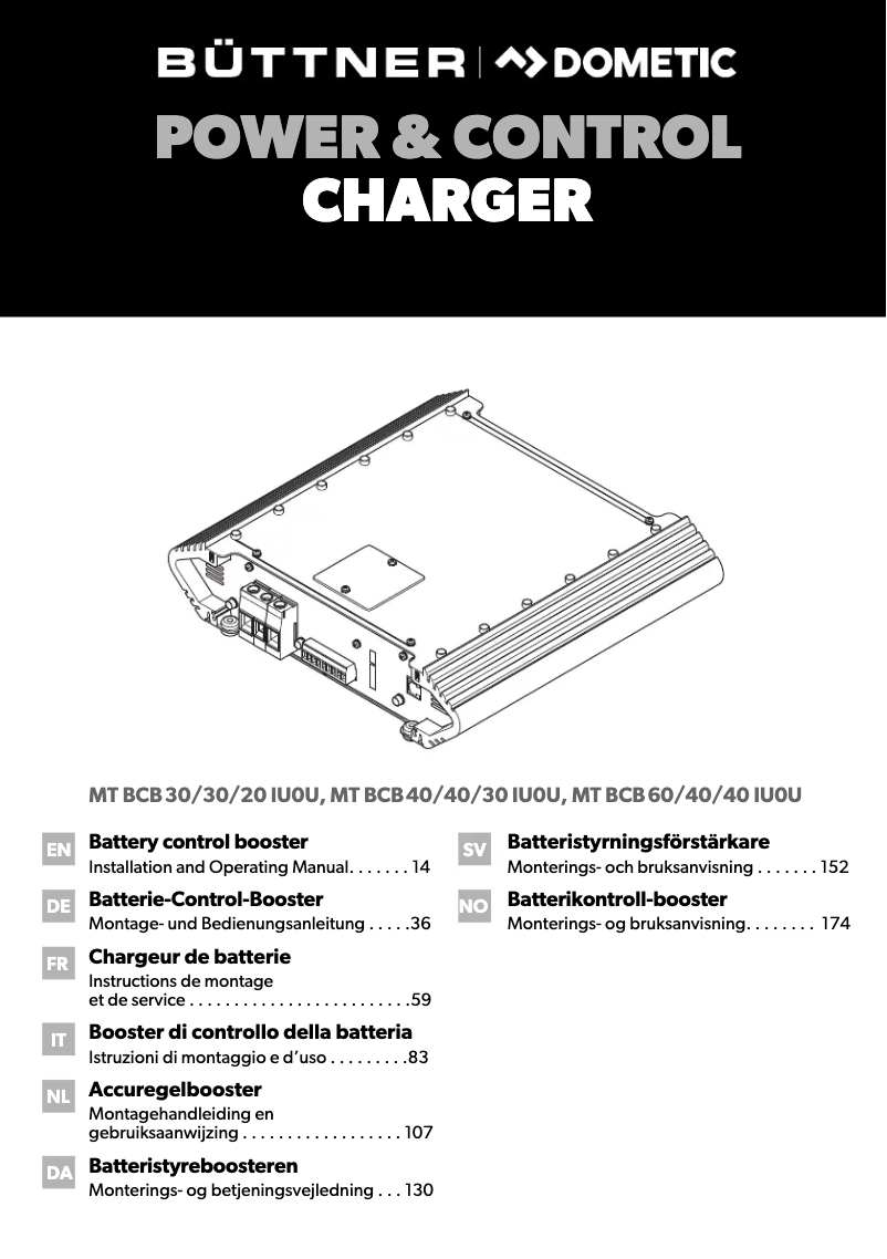 Image de la première page du manuel de l'appareil MT BCB606040