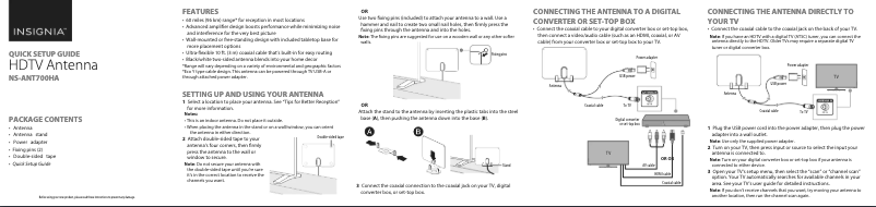 Página 1 del manual Manual de usuario Insignia NS-ANT700HA