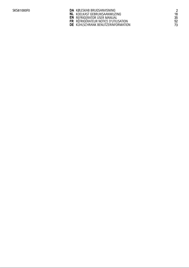 Image de la première page du manuel de l'appareil SKS81000F0