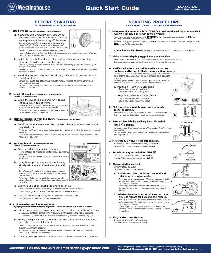 Image de la première page du manuel de l'appareil WGen12000c