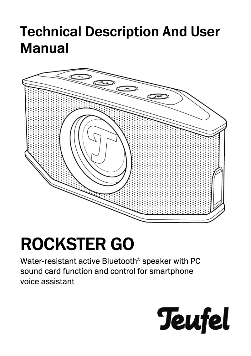 Image de la première page du manuel de l'appareil Rockster Go