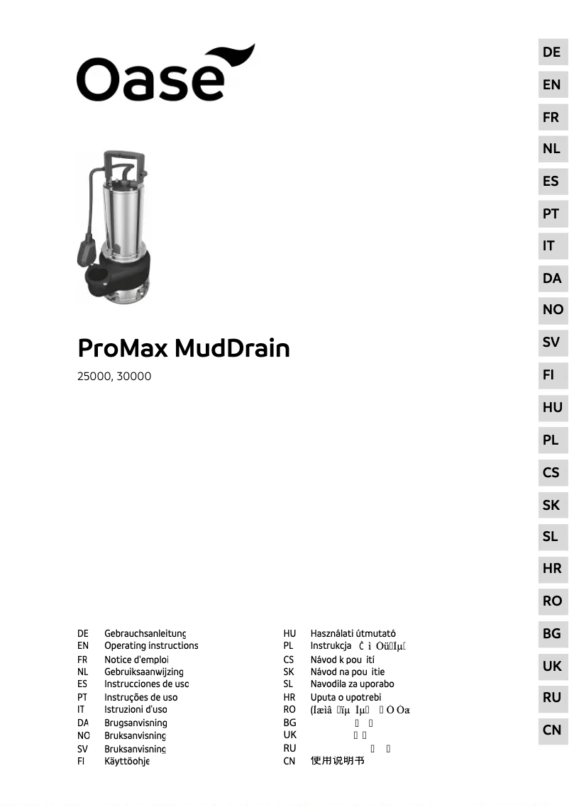 Image de la première page du manuel de l'appareil ProMax MudDrain 25000
