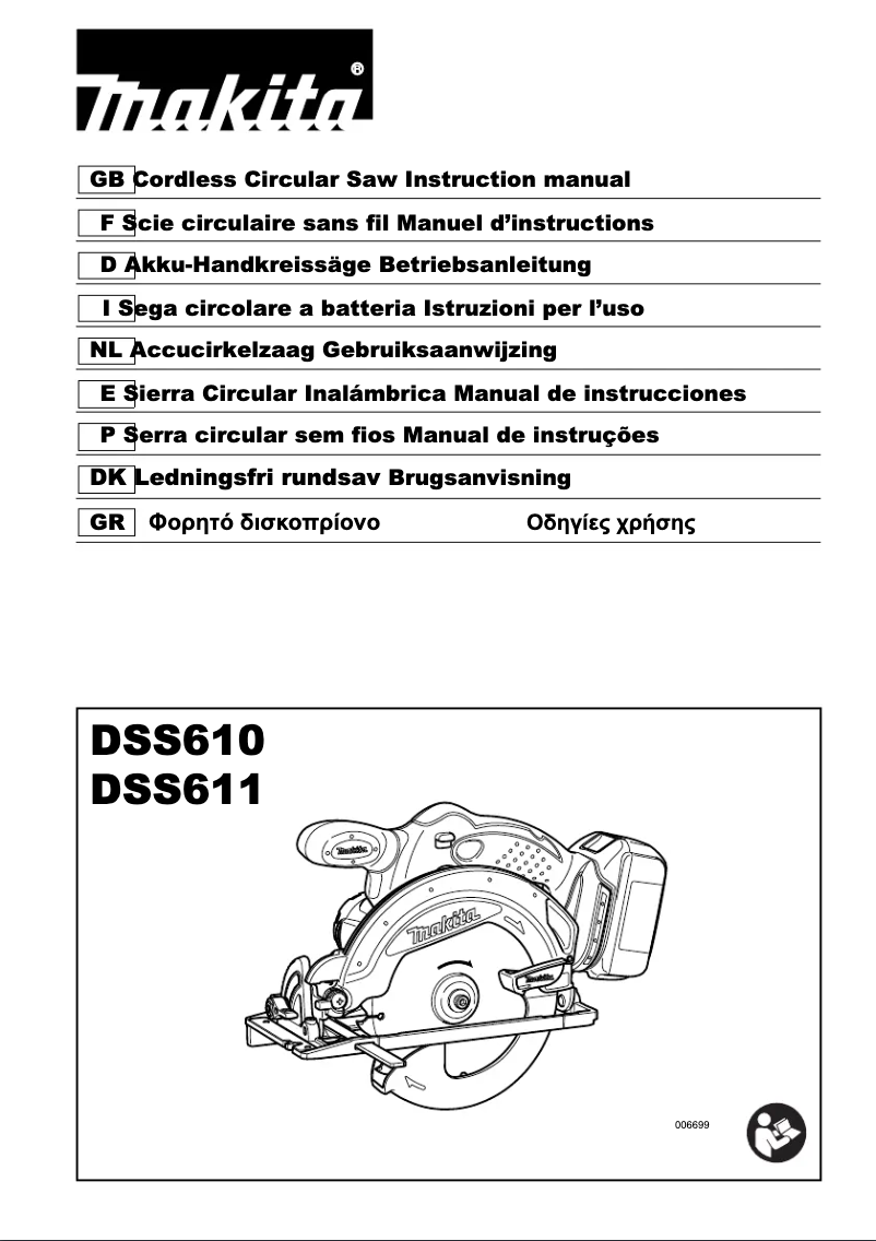 Page 1 de la notice Manuel utilisateur Makita DSS610RFJ