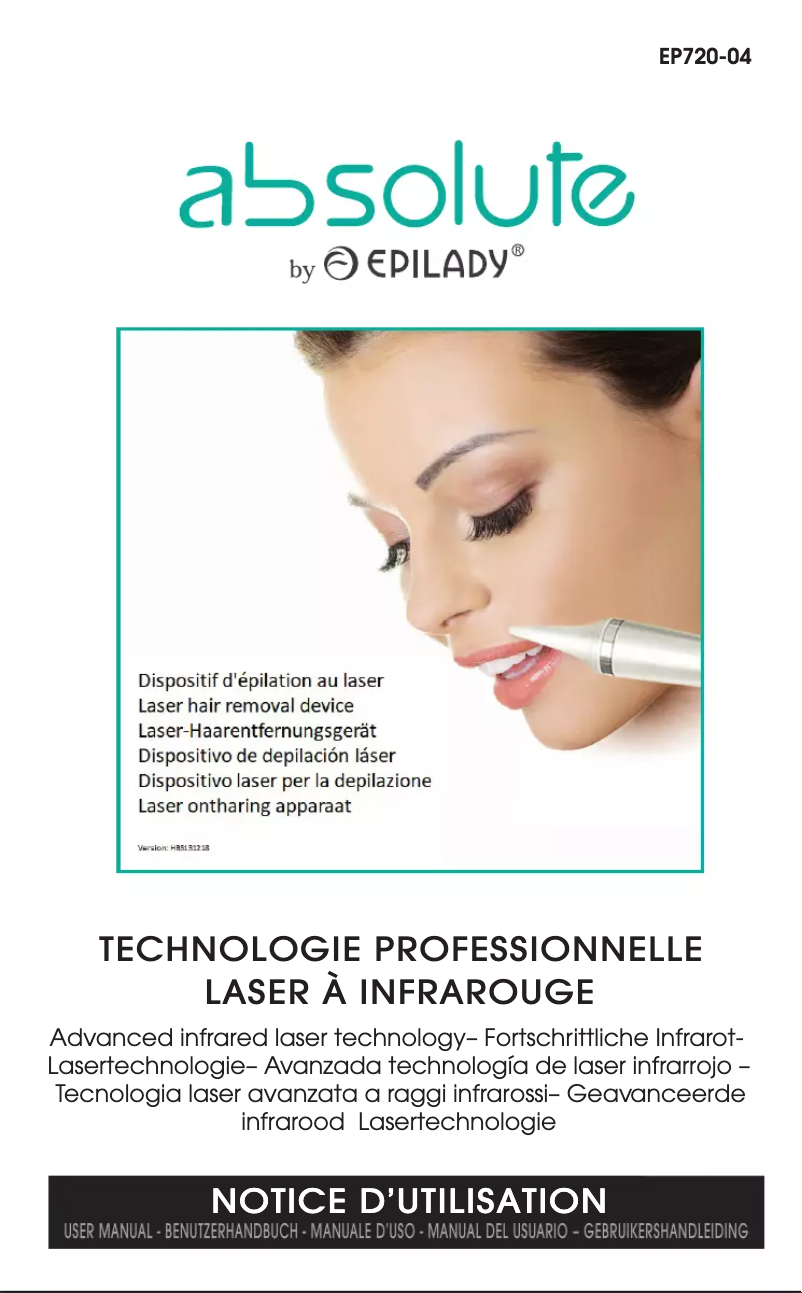 Page n°1 - Manuel utilisateur Epilady Absolute EP720-04