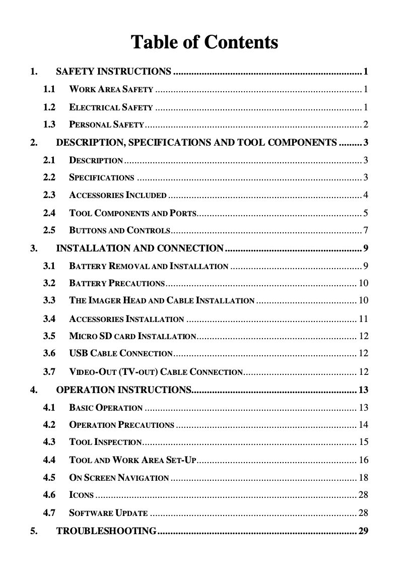 Page n°1 - Manuel utilisateur Autel Maxivideo MV208