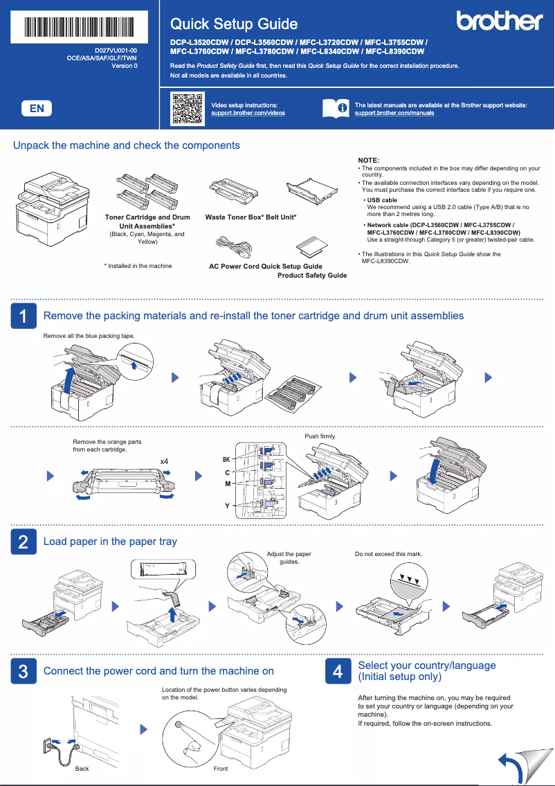 Page n°1 - Manuel utilisateur Brother MFC-L3755CDW