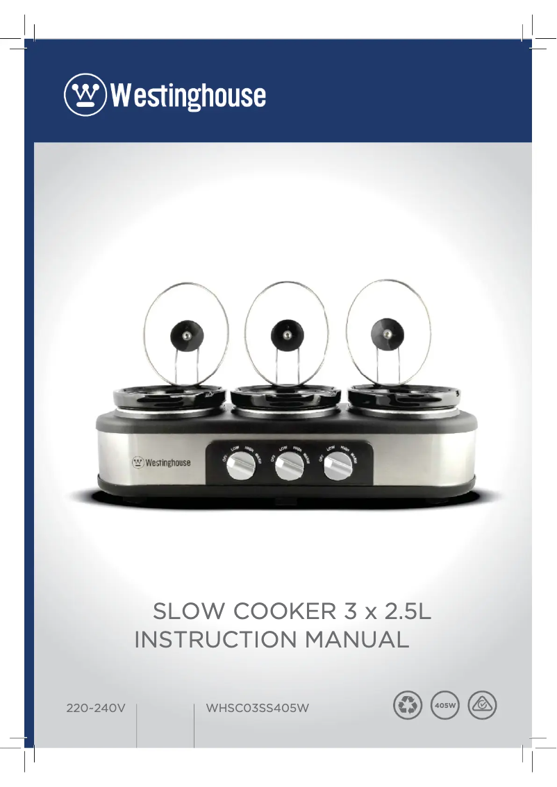 Image de la première page du manuel de l'appareil WHSC02SS