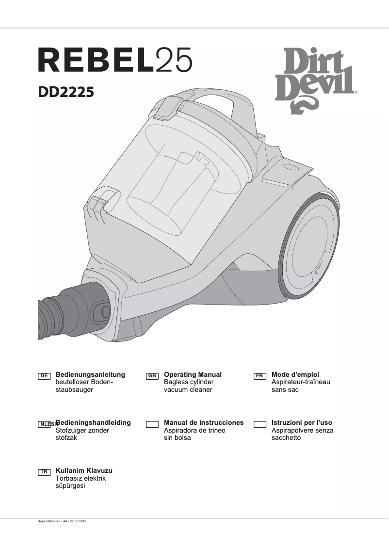 Image de la première page du manuel de l'appareil REBEL25HE
