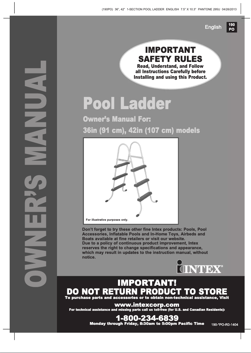 Página 1 del manual Manual de usuario Intex 28060E