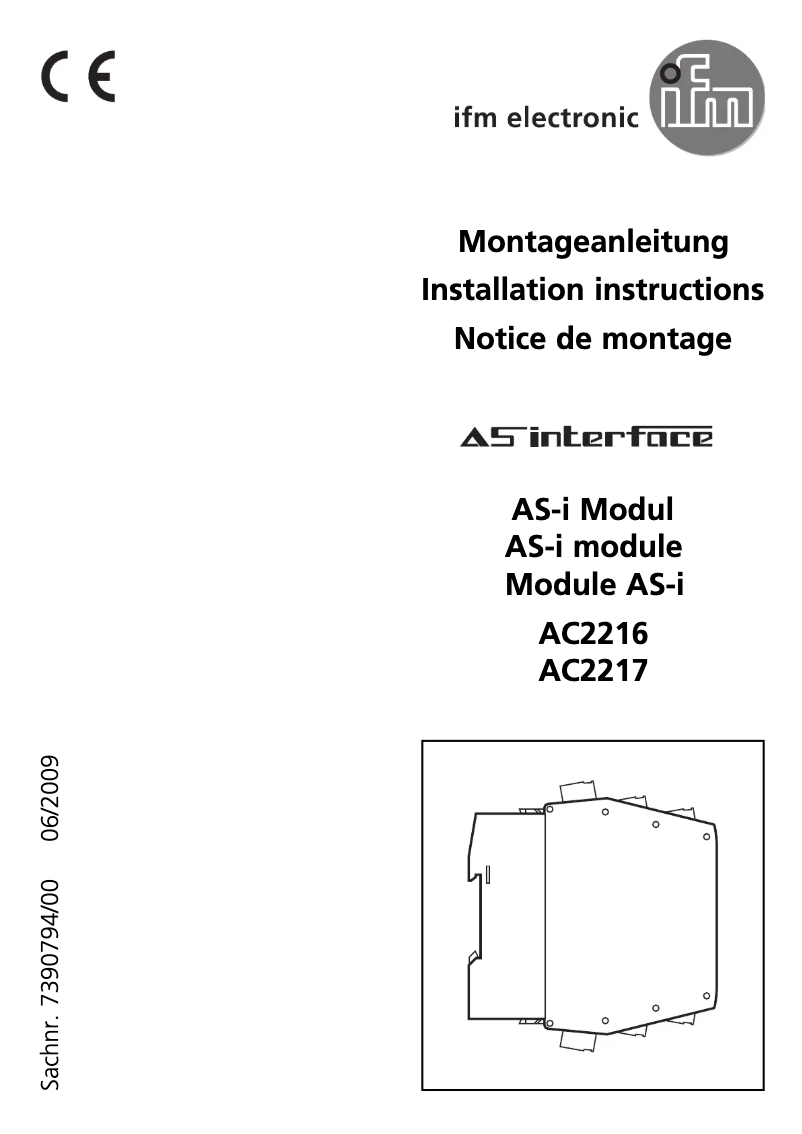 Page n°1 - Manuel utilisateur IFM AC2217