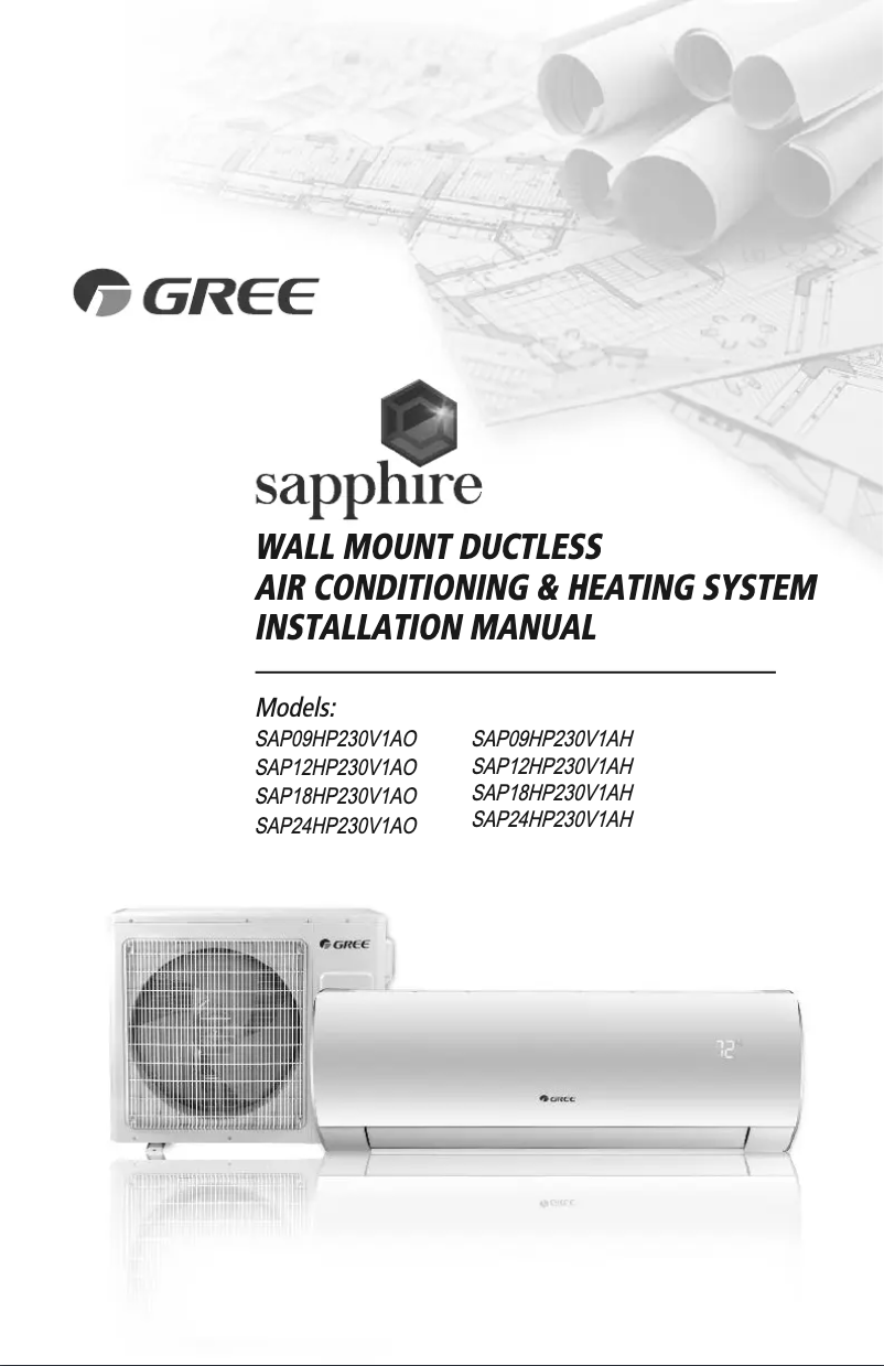 Image de la première page du manuel de l'appareil SAP09HP230V1AO