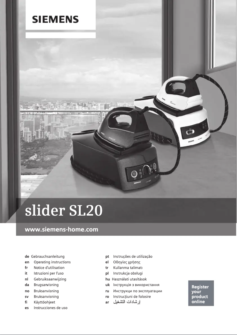 Image de la première page du manuel de l'appareil Slider SL20 TS203100X