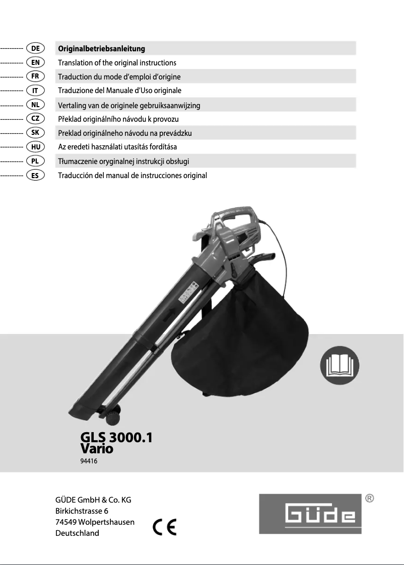 Image de la première page du manuel de l'appareil GLS 3000.1