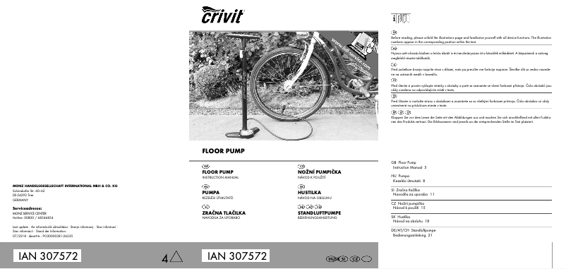 Page n°1 - Manuel utilisateur Crivit IAN 307572