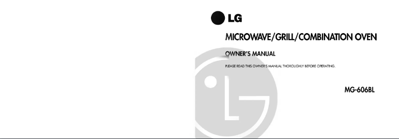 Image de la première page du manuel de l'appareil MG-606BL