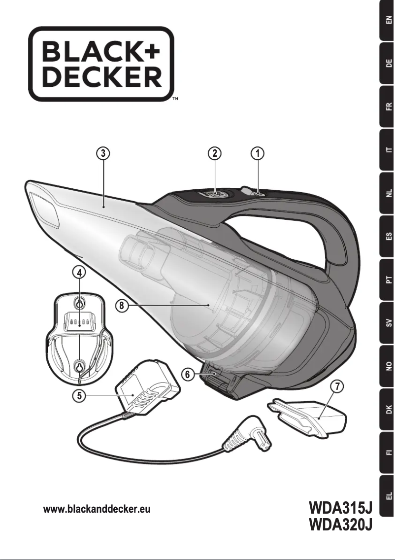 Page 1 de la notice Manuel utilisateur Black & Decker WDA315J