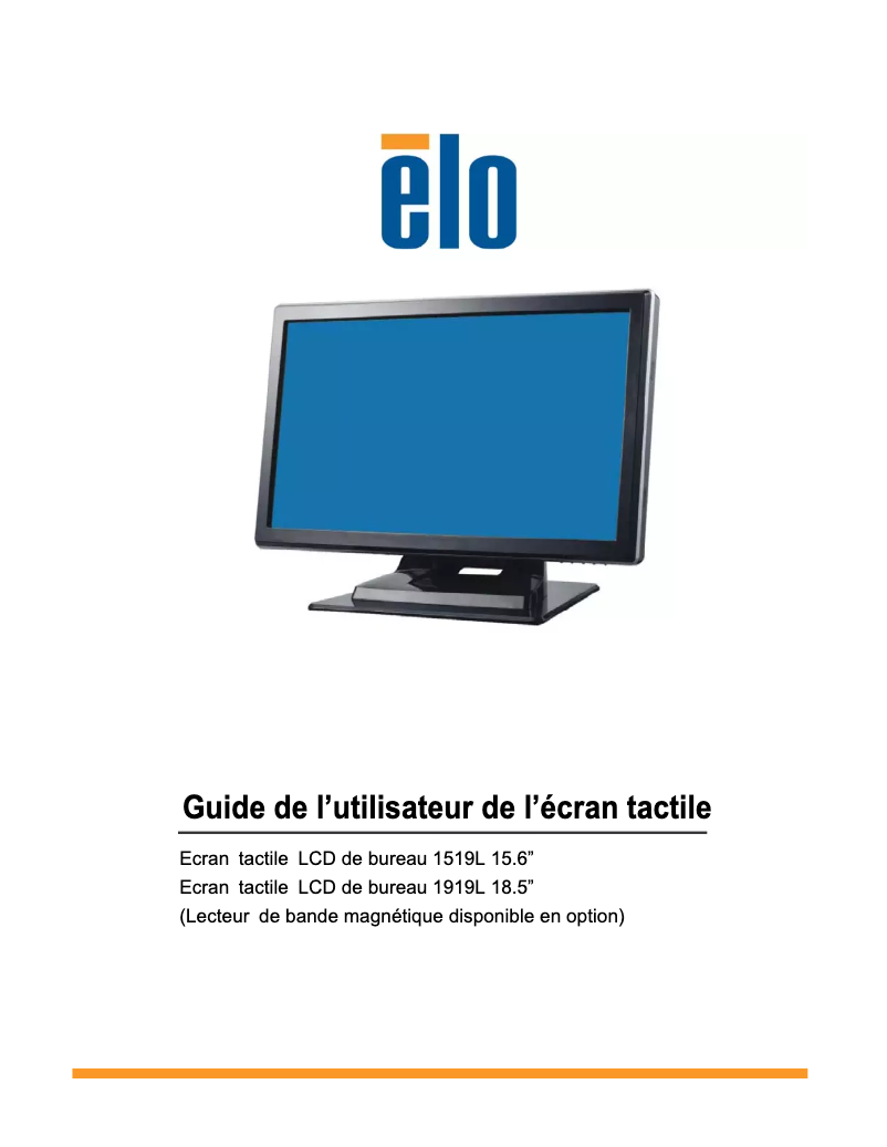 Page n°1 - Manuel utilisateur Elo 1519L